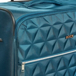 Rock Jewel 4 Wheel Cabin Suitcase - 55cm -UK Suitcase Sales 2024 Pocket Jewel Blue TR 0207 BU 27094.1673945951