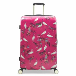 Sara Miller 4 Wheel Large Suitcase - 77cm -UK Suitcase Sales 2024 SMH0101 008 Sara Miller Large 4W Trolley Pink Heron 1 94795.1695398998
