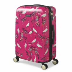 Sara Miller 4 Wheel Medium Suitcase - 67cm -UK Suitcase Sales 2024 SMH0102 008 Sara Miller Medium 4W Trolley Pink Heron 2 50423.1695399327