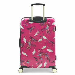 Sara Miller 4 Wheel Medium Suitcase - 67cm -UK Suitcase Sales 2024 SMH0102 008 Sara Miller Medium 4W Trolley Pink Heron 4 22521.1695399328