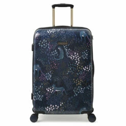 Sara Miller 4 Wheel Medium Suitcase - 67cm -UK Suitcase Sales 2024 SMH0102 010 Sara Miller Medium 4W Trolley Midnight Leopard 1 17637.1695399362
