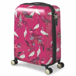Sara Miller 4 Wheel Cabin Suitcase - 54cm -UK Suitcase Sales 2024 SMH0103 008 Sara Miller Small 4W Trolley Pink Heron 2 32481.1695400026