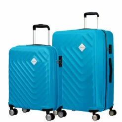 American Tourister Summer Square 2 Piece Luggage Set - 55cm & 77cm -UK Suitcase Sales 2024 Set Aqua 46408.1689850830