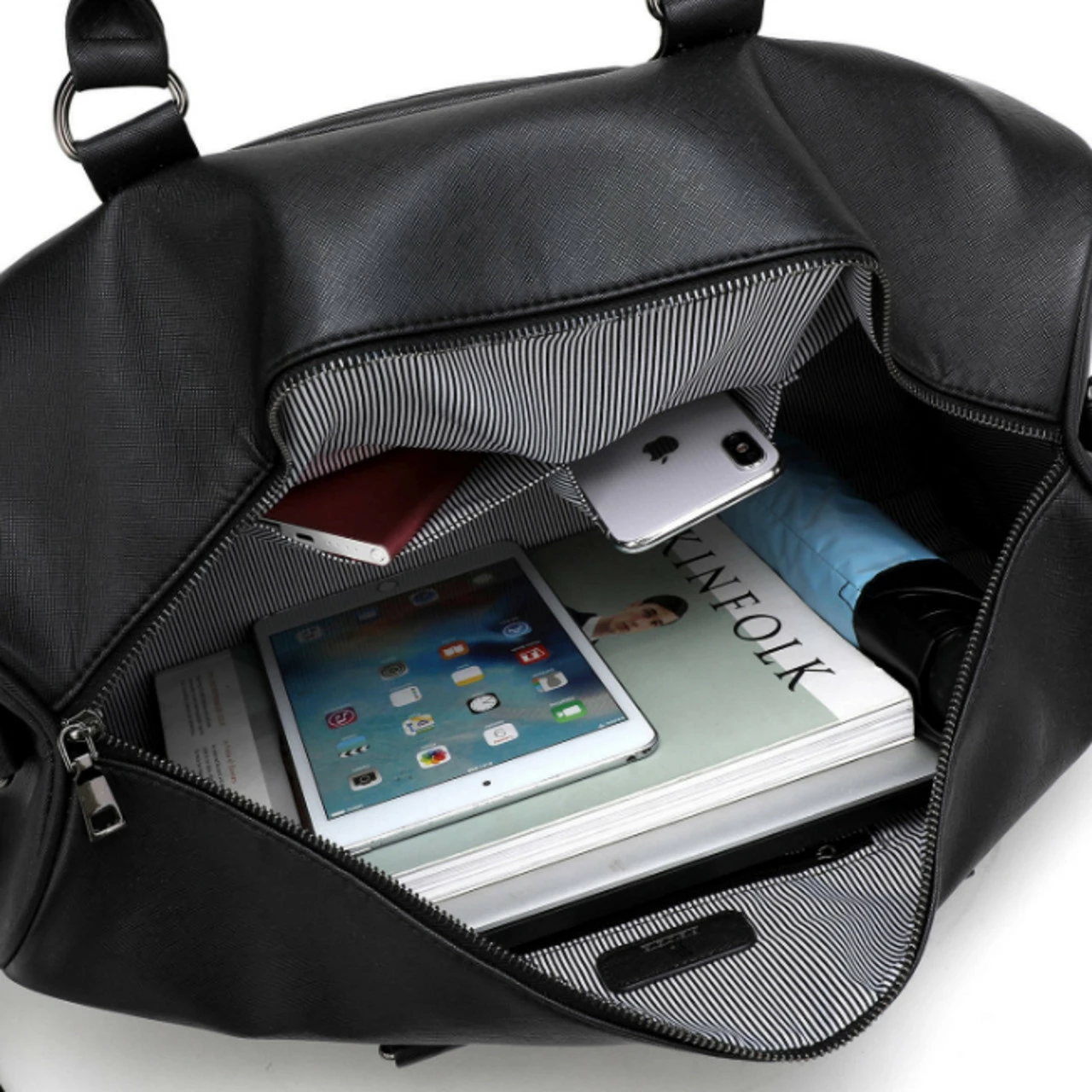 Felda Vegan PU Saffiano Print Large Duffle - 51cm 8 Felda Vegan PU Saffiano Print Large Duffle - 51cm - Image 8